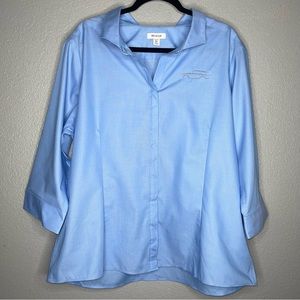 Red House Blue button down shirt- 3X